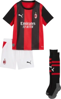 Dětská domácí souprava Puma AC Milan 26/27 malé děti černo-červená