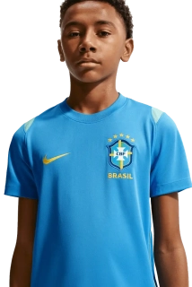 Dětské pleteninové tričko Nike Brazílie 2026 Academy Pro modré