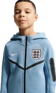 Dětská flísová mikina Nike Anglie 2026 Tech Fleece Windrunner modrá