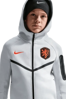 Dětská flísová mikina Nike Nizozemí 2026 Tech Fleece Windrunner šedá