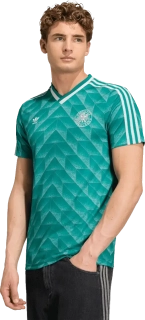 Pánský venkovní retro fotbalový dres Adidas Německo 1990 zelený