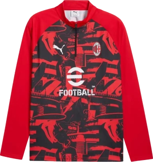 Pánská tréninková mikina Puma AC Milan 26/27 Warm Up 1/4 červená