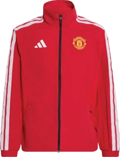 Dětská bunda se zipem Adidas Manchester United 26/27 Anthem červená