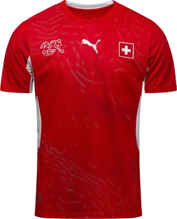Dětský domácí fotbalový dres Puma Švýcarsko 2026 červený