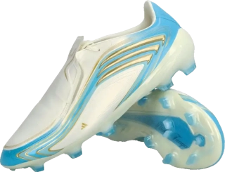 Pánské kopačky lisovky Adidas F50 Pro Messi FG bílo-blankytné