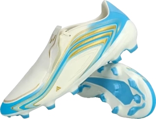 Pánské kopačky lisovky Adidas F50 League Messi FG bílo-blankytné