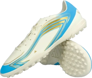 Pánské kopačky turfy Adidas F50 Club Messi TF bílo-blankytné