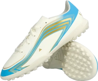 Dětské kopačky turfy Adidas F50 Club Messi TF bílo-blankytné