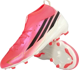 Dětské kopačky lisovky Adidas F50 League Hyperfast Mid FG růžové