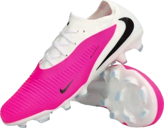 Pánské kopačky lisovky Nike Phantom 6 Low Pro FG bílo-růžové
