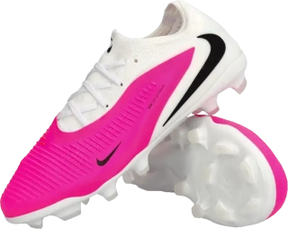 Dětské kopačky lisovky Nike Phantom 6 Low Pro FG bílo-růžové