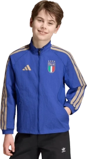 Dětská domácí bunda Adidas Itálie 2026 Anthem modrá