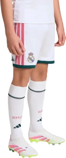 Dětské domácí fotbalové šortky Adidas Real Madrid 26/27 bílé