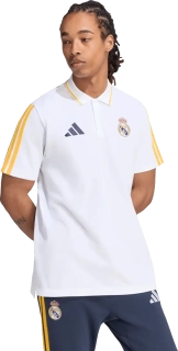 Pánská fotbalová polokošile Adidas Real Madrid 26/27 DNA Polo bílá