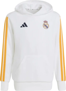 Dětská mikina s kapucí Adidas Real Madrid 26/27 bílá