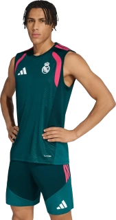 Pánské tréninkové tričko bez rukávů Adidas Real Madrid 26/27 zelené