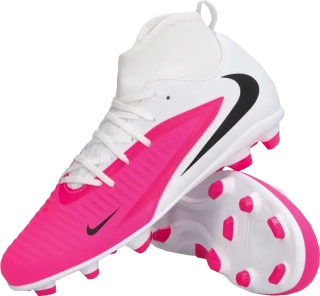 Pánské kopačky lisovky Nike Phantom 6 High Club FG/MG bílo-růžové