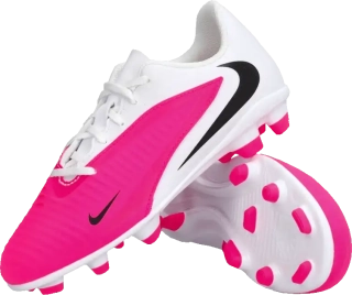 Dětské kopačky lisovky Nike Phantom 6 Low Club FG/MG bílo-růžové