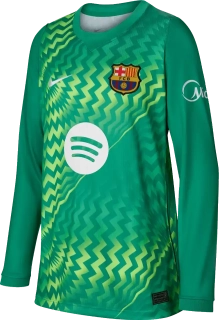 Dětský brankářský dres dlouhý rukáv Nike FC Barcelona 26/27 zelený