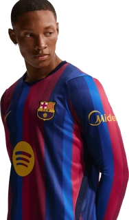 Pánský domácí dres Nike FC Barcelona 26/27 modro-červený dlouhý rukáv