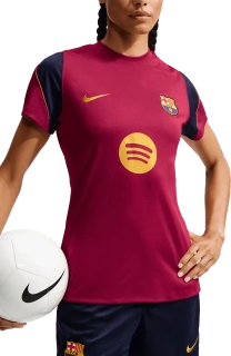 Dámské tréninkové tričko Nike FC Barcelona 26/27 Strike bordó