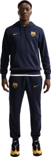 Pánská froté mikina s kapucí Nike FC Barcelona 26/27 Club fialová