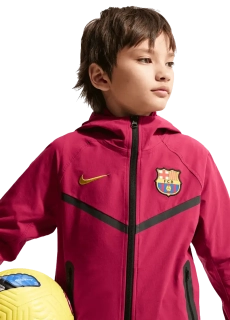Dětská bunda s kapucí Nike FC Barcelona 26/27 Tech bordó