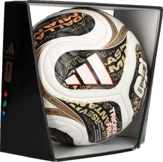 Fotbalový míč Adidas Trionda World Cup 2026 Pro Finals velikost 5 bílo-hnědý