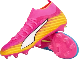 Pánské kopačky lisovky Puma Ultra 6 Match+ FG/AG růžové