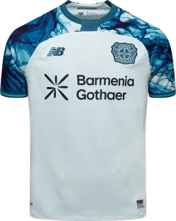 Pánský venkovní fotbalový dres New Balance Bayer Leverkusen 26/27 modrý