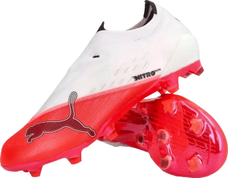 Pánské kopačky lisovky Puma Ultra Nitro 7 Ultimate LL FG BTK bílo-červené