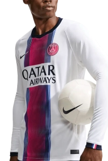 Pánský venkovní fotbalový dres Nike PSG 26/27 dlouhý rukáv bílý