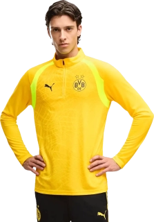 Pánská tréninková mikina Puma Borussia Dortmund 26/27 1/4 Zip žlutá