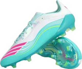 Pánské kopačky lisovky Adidas F50 Elite Messi FG bílo-mátové