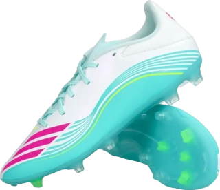 Pánské kopačky lisovky Adidas F50 League Messi FG/MG bílo-mátové