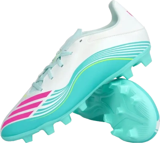 Pánské kopačky lisovky Adidas F50 Club Messi FG/MG bílo-mátové