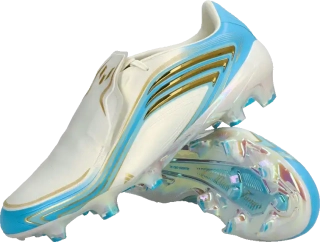 Pánské kopačky lisovky Adidas F50 Elite Messi FG bílo-blankytné