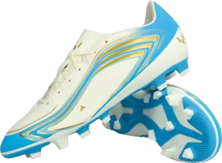Pánské kopačky lisovky Adidas F50 Club Messi FG/MG bílo-blankytné