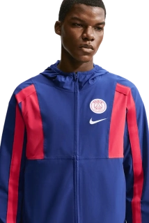 Pánská tkaná bunda s kapucí Nike PSG 26/27 Energy modrá